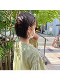 mini bob×brown color