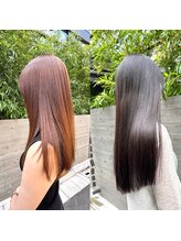 【艶髪度NO.1】 カット+プレミアム髪質改善TR+ケアカラー¥27,500→￥19,800