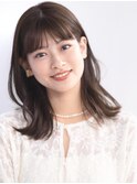 似合わせカット ダークアッシュ ミディアムレイヤーカット
