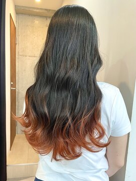 サクラ オモテサンドウ(SAKURA) 秋にピッタリ!オレンジグラデーションカラー/ダブルカラー表参道