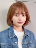 前髪イメチェンピンクベージュクールショートレイヤーカット