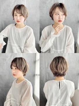 ラピス 新宿店(Lapis) 《30代～大人透明感》白髪ぼかしハイライト＋艶カラー[新宿]