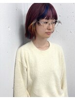 ソーソー(SoSo)&nbsp;ミルクティーブロンドデザインカラー×ミニボブ5.8