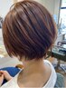 【根元の白髪が気になる方】カット+白髪染めリタッチ ¥9000