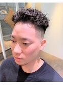 極道パーマ×フェード