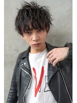 オースティン 門前仲町(AUSTIN)&nbsp;ツイストパーマ七三オールバックマッシュウルフスリークショート