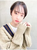 ACE 横浜 透け感バング×透明感カラー×丸みショート