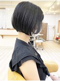 【松戸　ムラマツ】大人かわいい黒髪ボブ　秋冬前下りボブ