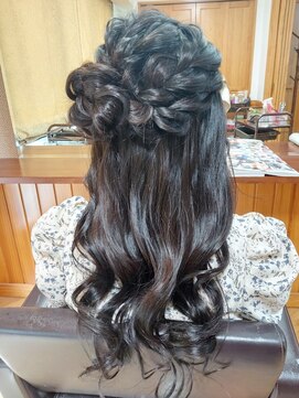 エクステンション クーチャー(Extention Cu'cha) もこもこハーフアップ