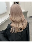 5518艶髪グレーベージュミルクティーアッシュハイトーンカラー