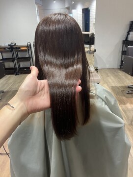 エヌプラス(N+) 切りっぱなしボブ/エアリーロング/美髪/ピンクブラウン