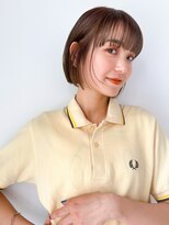 ショート/ボブ/ブラウンカラー/ベージュ/ワイドバング/渋谷/学割