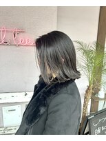 アットティー 金沢文庫(at tee...) 【at tee...】ダークグレー×切りっぱなしボブ