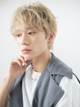 モッズヘア メン 南越谷南口店(mod's hair men) 外国人風プラチナカラーのツイスパ最旬モテ髪マッシュc南越谷