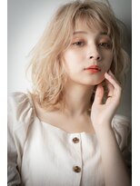 カバーヘア ブリス 北浦和(COVER HAIR bliss)&nbsp;ハイトーンカラー外国人風エアリーセミディv北浦和10代20代30代