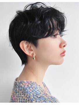 フリティ 大阪西梅田店(friity) オリーブベージュショートミニボブグレージュブリーチレイヤー