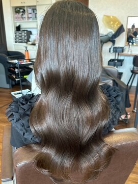 シェール(cher) うる艶ロング/韓国ウェーブ/マロンブラウン