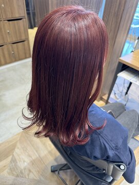 グランデュール サンストリート浜北店(GRANDEUR) ブリーチなしカシスレッド