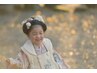 【七五三3歳】ヘアメイク＋着付け　6600→6000円