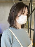 ミディアムレイヤーインナーカラーグレージュ茅ヶ崎