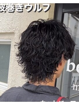 ビカム 名駅(become) 【波巻きパーマウルフ】名古屋 名駅 メンズカット スパイラル