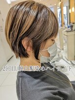 ルオム(LUOMU)&nbsp;脱白髪染めハイライトカラーBeforeAfter［つくば市みどりの］