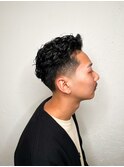 オールバックパーマ