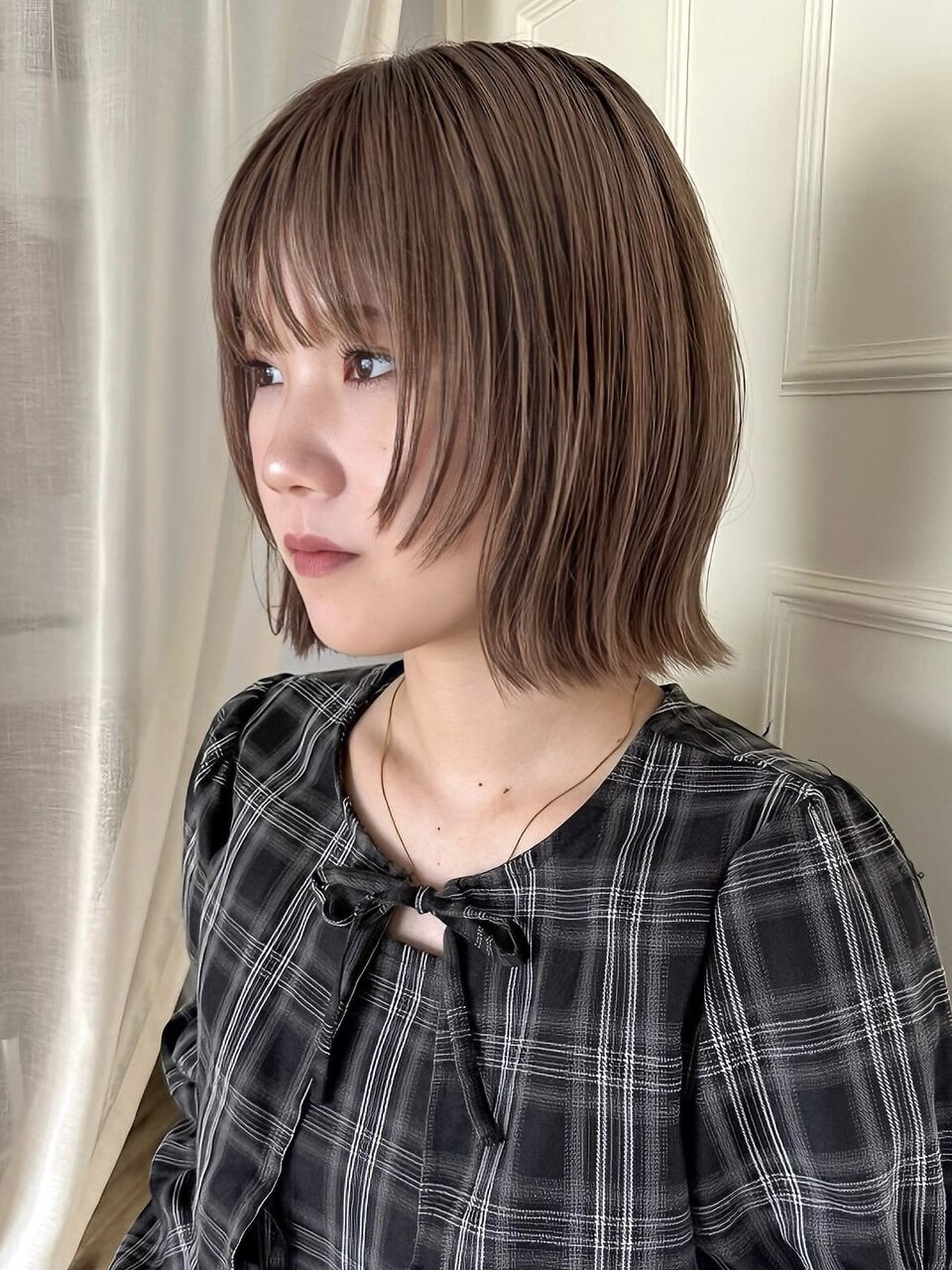 ピンクベージュ/ブリーチ/ボブ/表参道/原宿