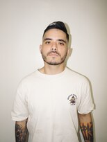 メリケンバーバーショップ トーキョー(MERICAN BARBERSHOP TYO)&nbsp;BURGメンズカットサイドパートスパイキーショートスキンフェード