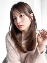 シオン(shion) ロング顔周りレイヤー韓国ヘアココアベージュ_F51279