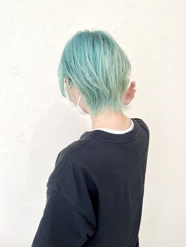 エヌプラスリタ 近鉄八尾(N+lita) ミルクティーブロンドダークブルーデジタルパーマ