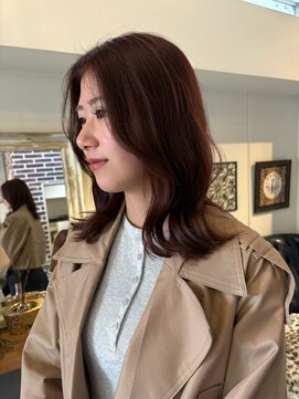 ヘアーデザイン シュシュ(hair design Chou Chou by Yone) ナチュラルレッドブラウン
