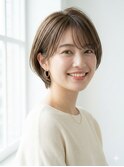 くびれショート/ショートボブ/ひし形/小顔ショート/前髪あり