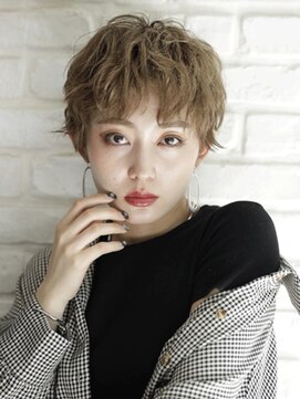 エムスラッシュ 新百合ヶ丘(M.SLASH) 【M.SLASH】無造作ショート/マッシュウルフ/オリーブカラー