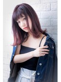 濡れ髪ダークグレージュ透け感ハイライトニュアンスカラー