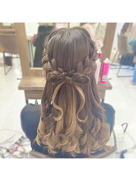 リミー(re:mee) リボンハーフアップ