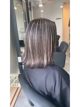 ラフ 難波店(LAFF) #黒髪#ボブルフ#ネビージュ#小顔#ワンレン