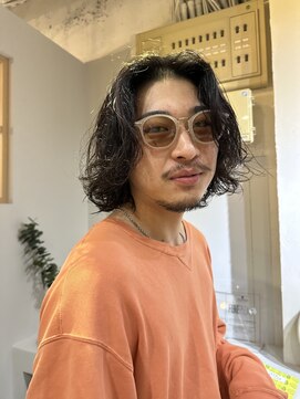 トラップヘアー メンズロン毛パーマ