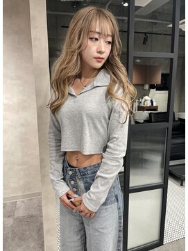 アコ(Aco) ★ロングレイヤー×プラチナミルキーベージュ★