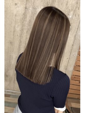 ヘアカロン 熊本本店(Hair CALON) 脱白髪染めグレージュ白髪ぼかしハイライトカラーインナーカラー