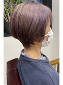 ショート×白髪ぼかし