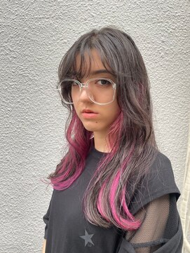 ヴァージ(Verge) レイヤーカット/ウェーブパーマ/前髪/こなれミディ[代官山駅]