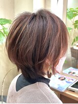 ヘアカフェ コトノハ(hair cafe Kotonoha)&nbsp;【コトノハ】顔周りレイヤー秋色大人髪　20代30代40代50代60代