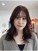 ダブルカラーピンクベージュベージュカラーケアブリーチレイヤー