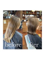 スミカ(sumica)&nbsp;#イメチェンカット #ベージュカラー #外ハネミディボブ