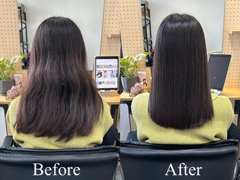 ウム(UMU)の写真/【失敗しない縮毛矯正】艶と柔らかさを再現＊半個室の贅沢プライベート空間で本物の美髪へ導く縮毛矯正をー