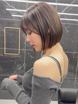 サイン 渋谷(SIGN) くびれボブレイヤーカットグレージュブリーチ無し