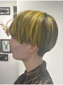 ライムグリーン/刈り上げ女子【恵比寿/デザインカラー】