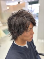 モナミ美容室 メンズ外ハネウルフ。