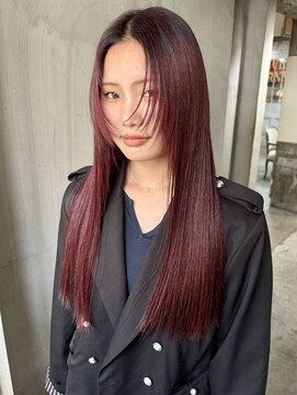 ロイジー(roijir) 表参道roijir×レッドカラー×顔まわりレイヤー